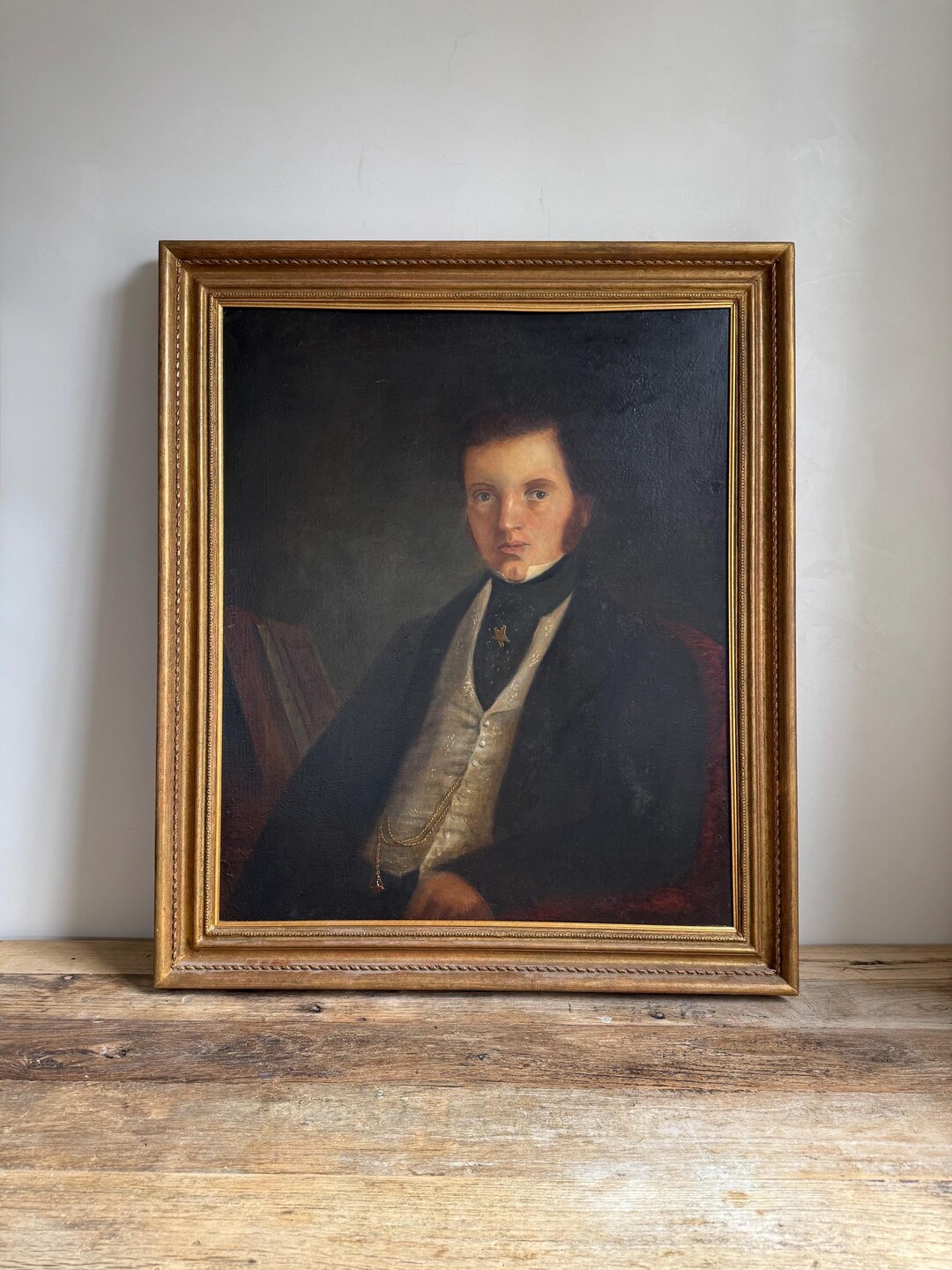 Antique Framed Oil Portrait Painting of a Man, 30" X 35.5" - Etsy