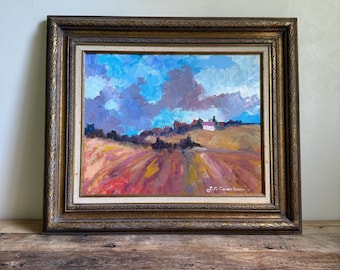 Beautiful Framed Landscape Oil Painting
