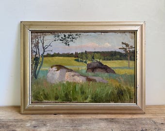 Beautiful Framed Landscape Oil Painting