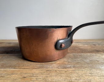 Rare! Vintage Stockli Netstal Swiss Hammered Copper Pan With Lid