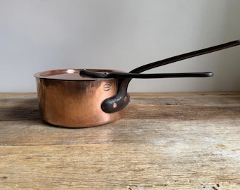 Hammered French Copper Pan with Lid – E BONNET Paris, 24cm
