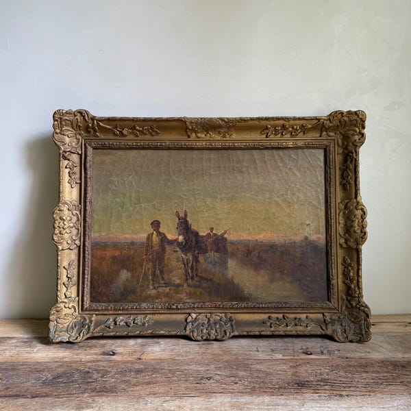 Stunning Antique Framed Oil Painting