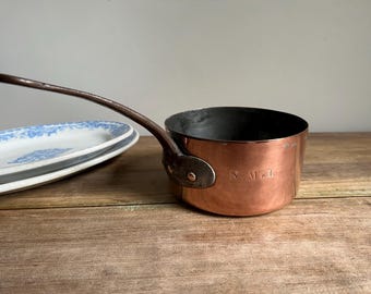 Antique French Copper Pan with Unique Stamps