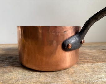 J JACQUOTOT Hammered French Copper Pan - 20cm - 2.6mm