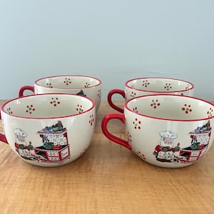 4er Set Temp-tations Set mit 4 saisonalen Weihnachtsmann Backbecher Schalen