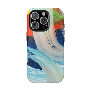 Abstrakte Malerei Handyhülle für iPhone 16 15 14 13 12 11 und S21 S22 S23 S24, bunte Handyhülle, Tough CaseTough Phone Cases