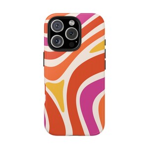 Retro Stripes Phone Case Aesthetic cover For iPhone 16 15 14 13 12 11 and S21 S22 S23 S24, retro phone case, tough case, striped phone case