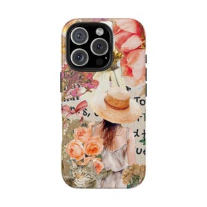 Cottagecore Aesthetic Phone Case, iPhone 16 15 14 13 12 11 and S21 S22 S23 S24, collage phone case, vintage phone case, retro phone case