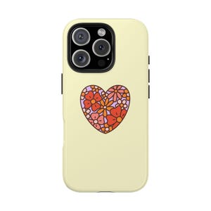Retro Phone Case For iPhone 16 15 14 13 12 11 and S21 S22 S23 S24, aesthetic phone case, 90s phone case , cute phone case, heart phone case