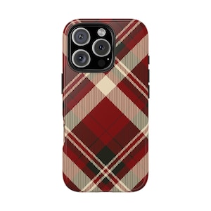 Plaid Cozy Phone Case Scottish Flannel Tartan fabric print For iPhone 16 15 14 13 12 11 and S21 S22 S23 S24, plaid phone case