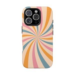 Retro Stripes Phone Case Aesthetic cover For iPhone 16 15 14 13 12 11 and S21 S22 S23 S24, retro phone case, tough case, striped phone case