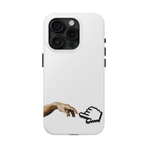 Michaelangelo creation of adam hands Design iPhone 16 15 14 13 12 Pro Tough Case, Samsung Galaxy S21 S22 S23 S24, phone case