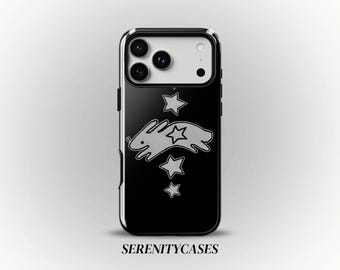 Funda para teléfono Black Star Bunny Y2K Grunge Gothic Cute Pretty Cool Girly Gift iPhone Pro Max 16 15 14 13 12 11, Samsung Galaxy S24 S23 S22 S21
