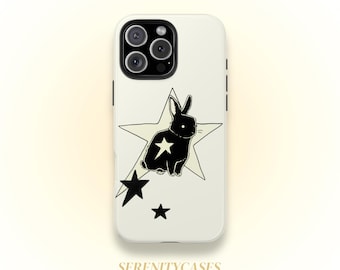 Star Bunny Cute Phone Case Protective Y2K Grunge Gothic Kawaii Cool Girl Gift iPhone Pro Max 16 15 14 13 12 Samsung Galaxy S24 S23 S22 S21