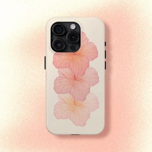 花柄ハイビスカスユリ 携帯ケース Y2K トロピカルフラワー キュート プリティ クール 女の子向けギフト iPhone Pro Max 16 15 14 13 12、Samsung Galaxy S24 S23 S22 S21