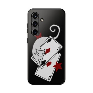 Lucky Playing Card Cat Phone Case Y2K Stars Cute Grunge Gothic Cool Graphic Gift iPhone Pro Max 17 16 15 14 13 12 Samsung Galaxy S26 S25 S24 image 3
