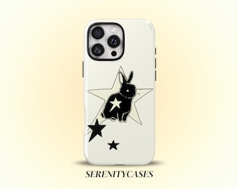 Star Bunny Cute Phone Case Protective Y2K Grunge Gothic Kawaii Cool Girl Gift iPhone Pro Max 16 15 14 13 12 Samsung Galaxy S24 S23 S22 S21
