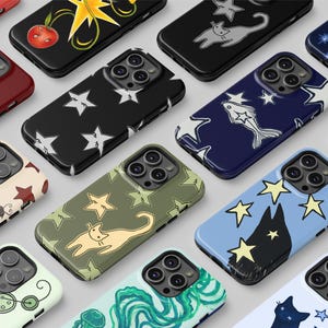 Red Star Bunny Cute Phone Case Y2K Grunge Celestial Kawaii Cool Girl Gift iPhone Pro Max 17 15 14 13 12 11 Samsung Galaxy S25 Google Pixel image 8