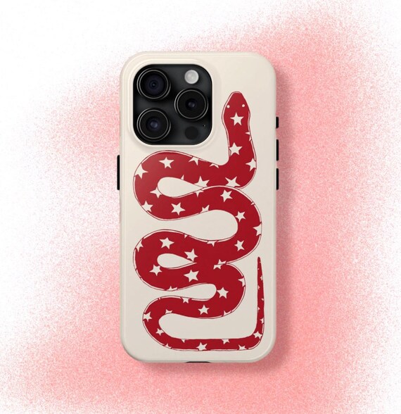 Red Star Snake Phone Case Cute Y2K Celestial Grunge Gothic Cool