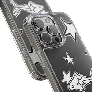 Funda transparente con diseño de estrella de mar, estilo costero Y2K, estética grunge celestial, ideal como regalo para iPhone Pro Max 17, 16, 15, 14, 13 y 12, Samsung Galaxy S21 imagen 4