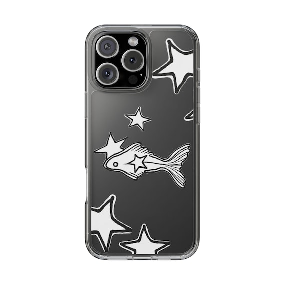Clear Star Fish Phone Case, Cute Coastal Y2K, Aesthetic Celestial Grunge, Cool Girl Gift iPhone Pro Max 17 16 15 14 13 12 Samsung Galaxy S21