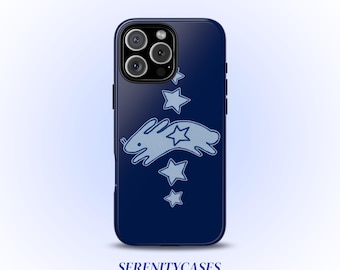 Navy Blue Star Bunny Phone Case Cute Y2K Whimsical Grunge Indie Cool Girl Gift iPhone Pro Max 17 16 15 14 13 12 Samsung Galaxy S26 S25 S24