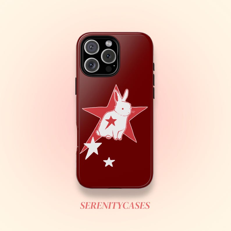on a tough phone case, available in a glossy or matte finish for iPhone and Samsung Galaxy models.