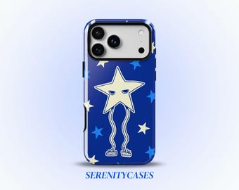 Star Guy Phone Case, Cute Cartoon, Y2K Celestial Whimsical Grunge, Indie Cool Girl Gift iPhone Pro Max 17 16 15 14 13 Samsung Galaxy S26 S25