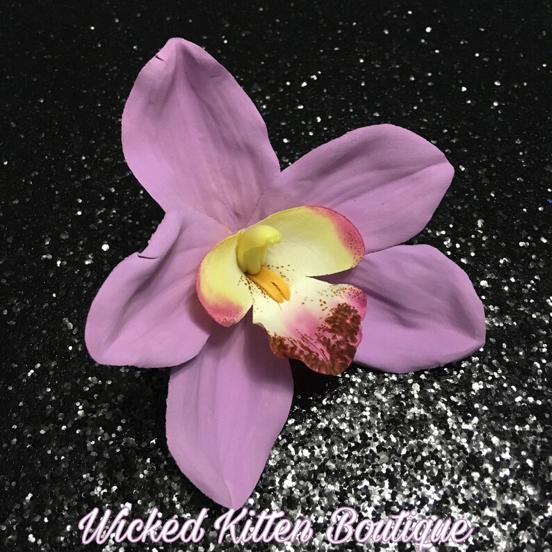 Orchid Hair Clip Hawaiian Hair Clip Tropical Hair Flower Etsy