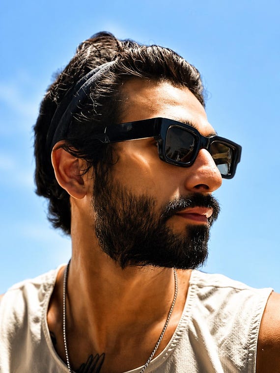 Y2K Retro Polarized Sunglasses UV400 Square Frame Trendy 90s Shades for Men Women Streetwear Summer Glasses - Canada