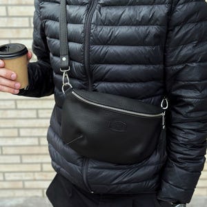 Bolso de mujer de piel, Riñonera de piel para hombre, Bolso pequeño unisex, Riñonera de piel, Bolso de piel, Bolso bandolera de piel, Regalo para él, Regalo para ella