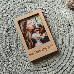 Marco de fotos instantáneo personalizado / Mini marco de fotos magnético personalizado / Marco de fotos de boda / Imán de nevera para fotos instantáneas