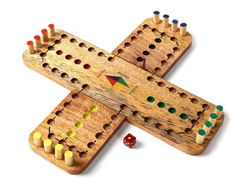 Portable Wooden Ludo with Magnets: Easy-to-Carry Folding Board Game, Perfect Family Gift for Fun and Entertainment, Game for Kids and Family