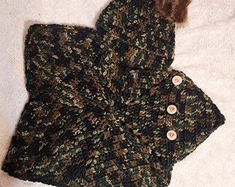 Crochet Star Baby Cocoon/snuggle sac: 0-3 Months, Camo colors