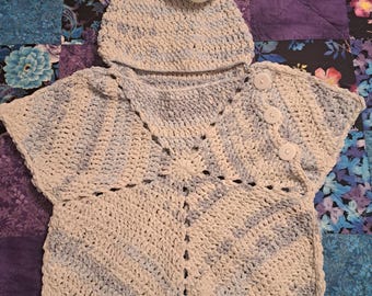 Crochet Star Baby Cocoon/snuggle sac: 0-3 Months, Removable Pompom