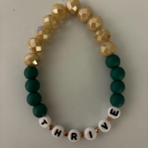 Thrive Beaded Stretch Bracelet: Inspirational Affirmation Jewelry
