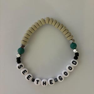 See The Good Stretch Bracelet | Meaningful Jewlery | Inspirational Beaded Bracelet Gift | Strength Confidence | Daily Affirmation | Positive