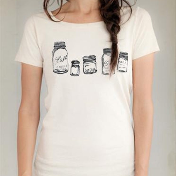 Mason Jar - Organic Cotton Shirt - Canning, Preserving, Homesteading