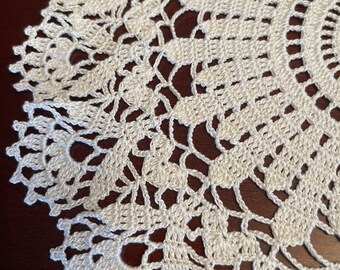 Vintage designed, white crochet doily, NEW