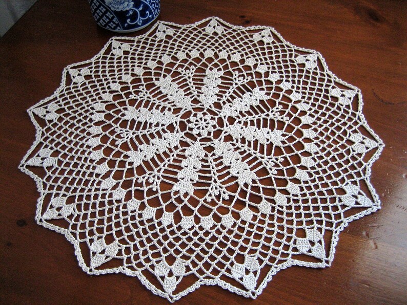 Classy, ecru , crochet doily, new image 2