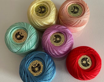 6 balls crochet/ tatting threads