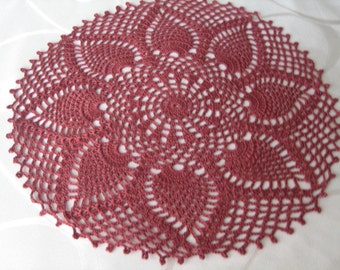 Crochet,  pineapple designed  doily, new, ready to mail