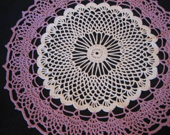 Crochet, white, wood violet  doily, new, ready to mail