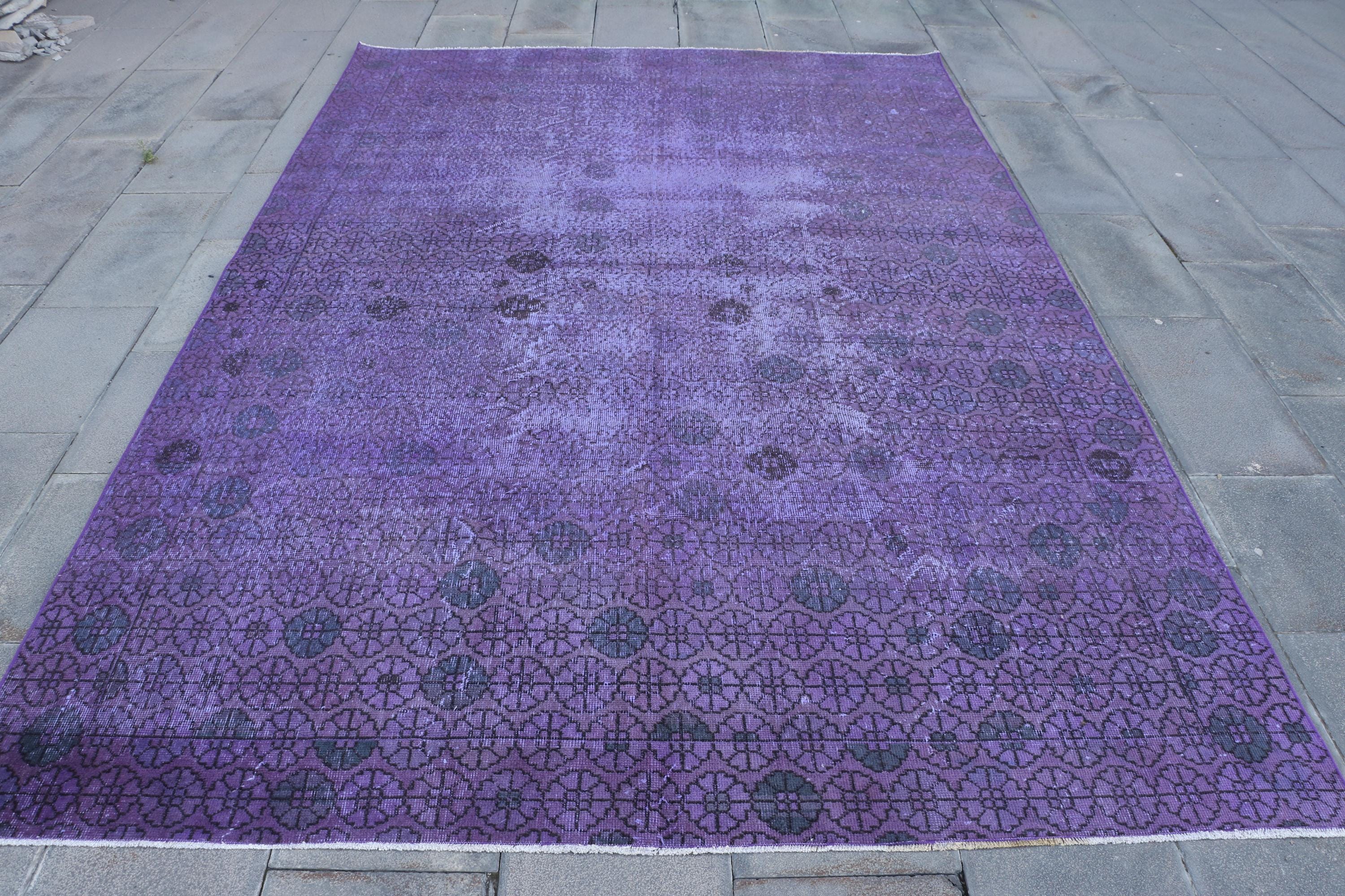 Turkish Rug, 6x10 Large Rugs, Vintage Rug, Antique Overdyed Rug