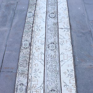 Turkish Rug, 2x8 Runner Rugs, Patchwork Rug, Vintage Rug, Anatolian Rug, Rugs For Corridor, 2.3x7.9 ft Beige Rug, Vintage Beni Ourain Rug,