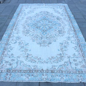 6x10 Large Rugs, Vintage Rug, Turkish Rug, Anatolian Rug, Rugs For Dining Room, 5.6x9.8 ft Beige Rug, Hand-Knotted Wool Area Rug, Oushak Rug