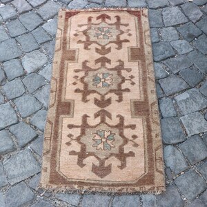 2x4 Small Rugs, Turkish Rug, Vintage Rug, Oushak Rug, Rugs For Entry, 1.6x3.3 ft Beige Rug, Authentic Vintage Turkish Rug, Gift For The Home