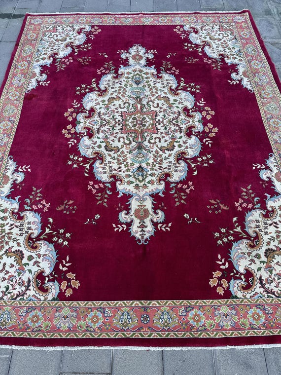 Turkish Rug, 10x12 Oversize Rug, Vintage Rug, Tribal Kurdish Rug