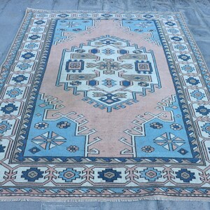 Turkish Rug, Vintage Rug, 6x8 Large Rug, Anatolian Rug, Rugs For Salon, 6x7.6 ft Brown Rug, Modern Minimalist Wool Rug, Decorative Rugs,