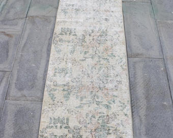ヴィンテージランナーラグ 2.3x6.1フィート (69 x 185 cm)、ブラウン